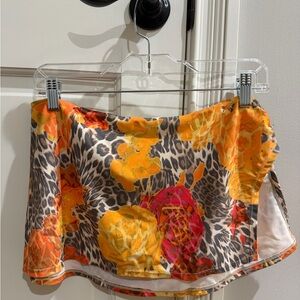 Tiger Mist Orange and Yellow Animal Print Skirt